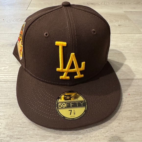 New Era LA Dodgers 1959 All-Star Game Pirates Baseball Hat Cap sz. 7 1/8 Brown